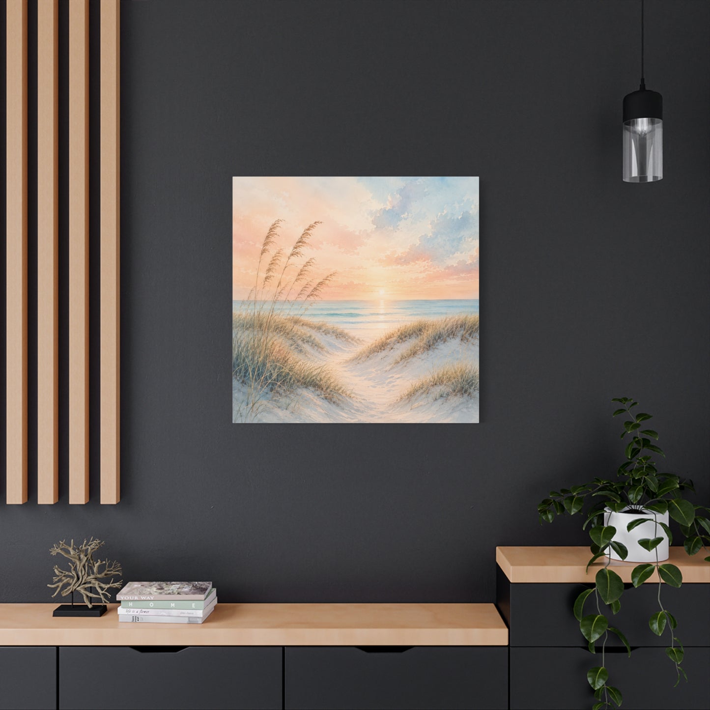 Coastal Sunrise Unframed Canvas Print - Matte Stretched Beach Dune Wall Art