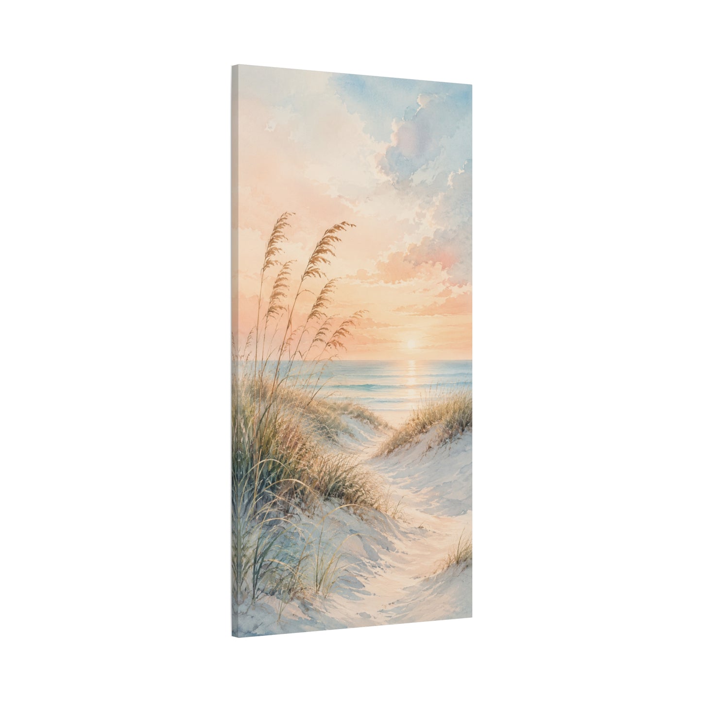 Coastal Sunrise Unframed Canvas Print - Matte Stretched Beach Dune Wall Art