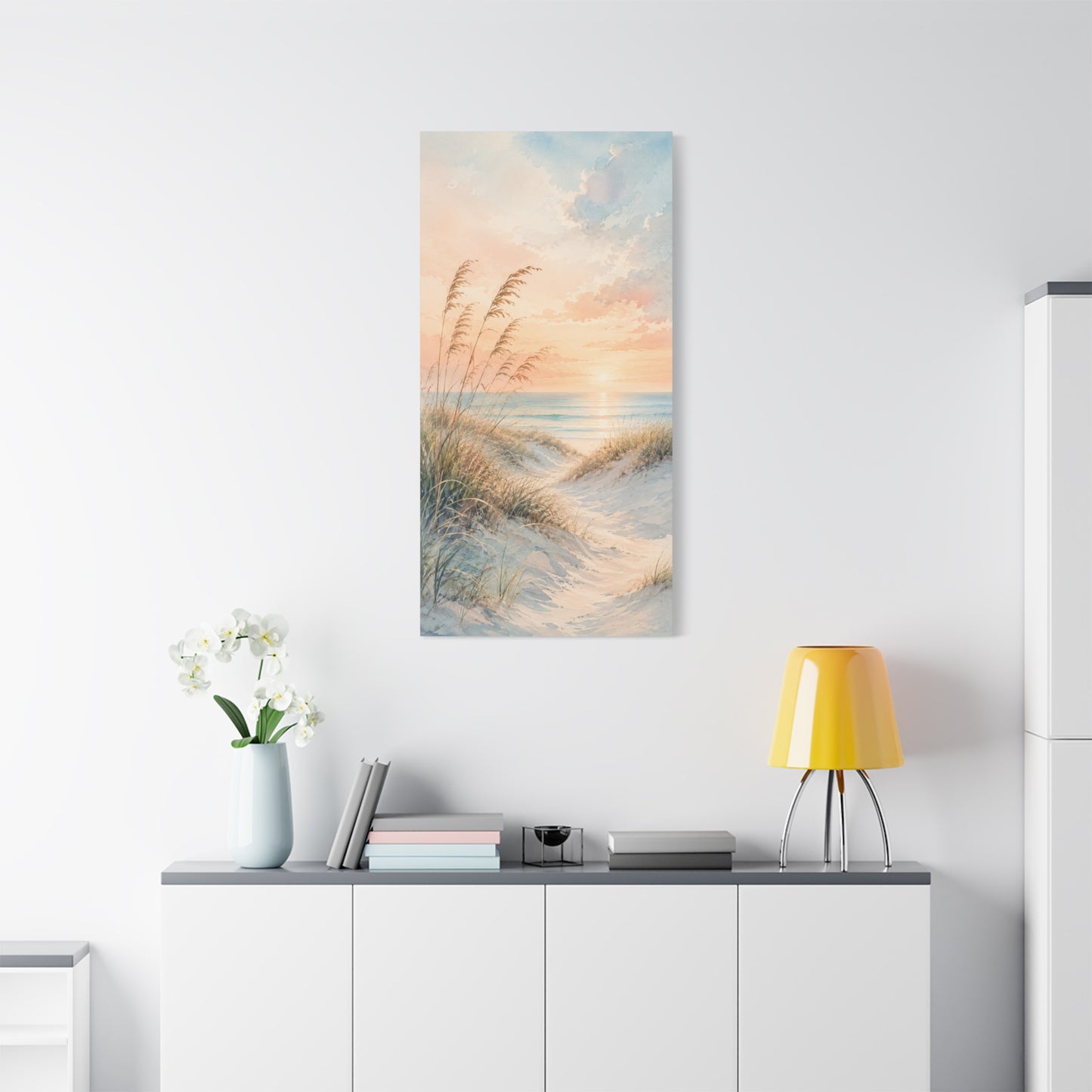 Coastal Sunrise Unframed Canvas Print - Matte Stretched Beach Dune Wall Art