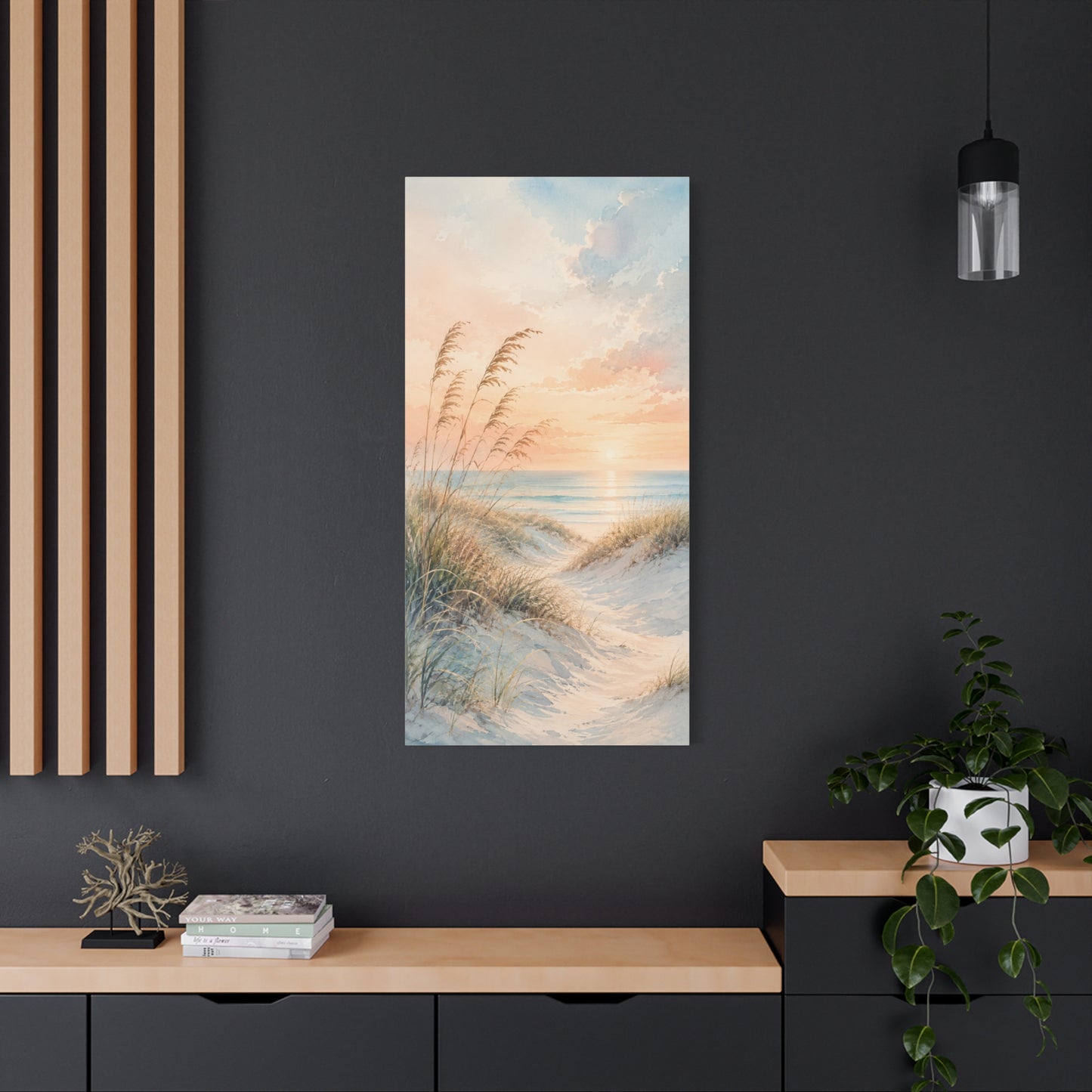 Coastal Sunrise Unframed Canvas Print - Matte Stretched Beach Dune Wall Art