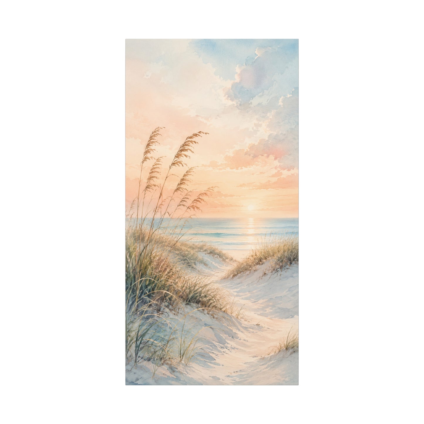 Coastal Sunrise Unframed Canvas Print - Matte Stretched Beach Dune Wall Art