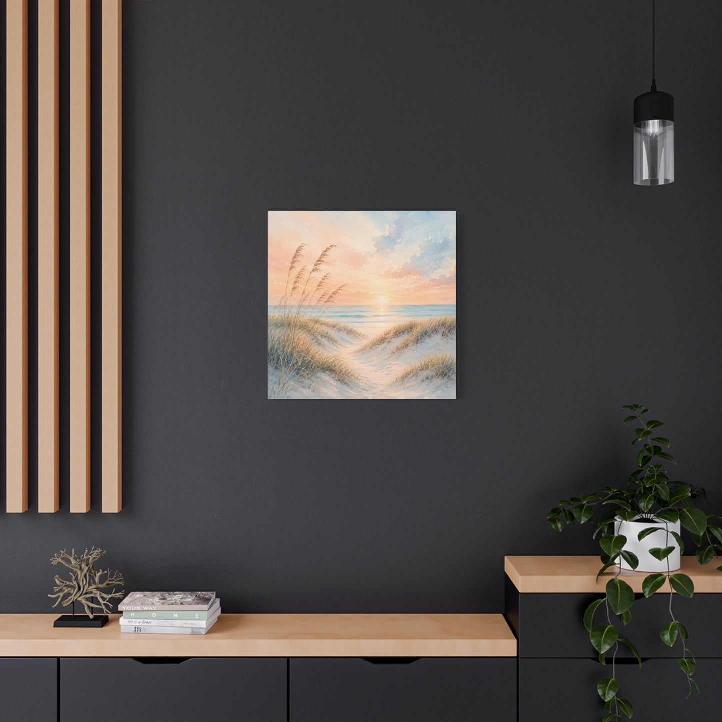 Coastal Sunrise Unframed Canvas Print - Matte Stretched Beach Dune Wall Art