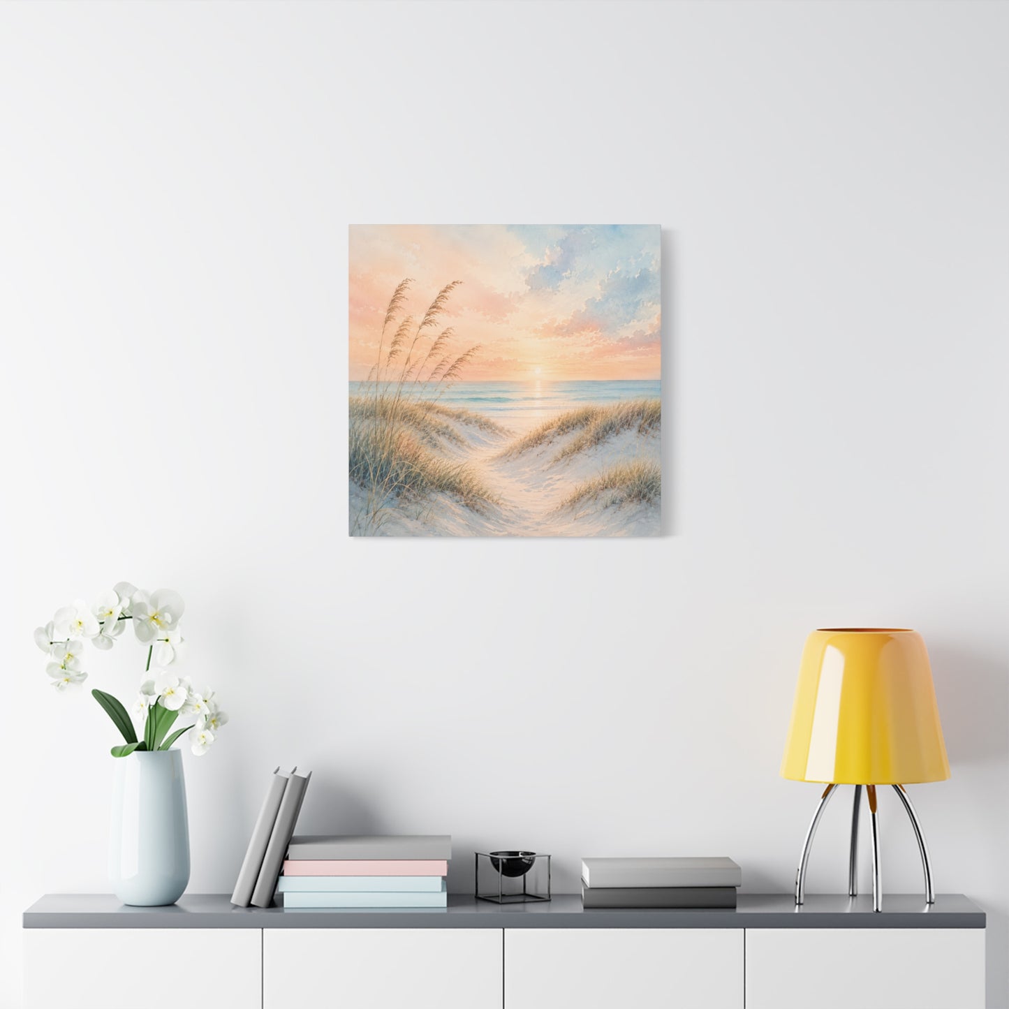 Coastal Sunrise Unframed Canvas Print - Matte Stretched Beach Dune Wall Art