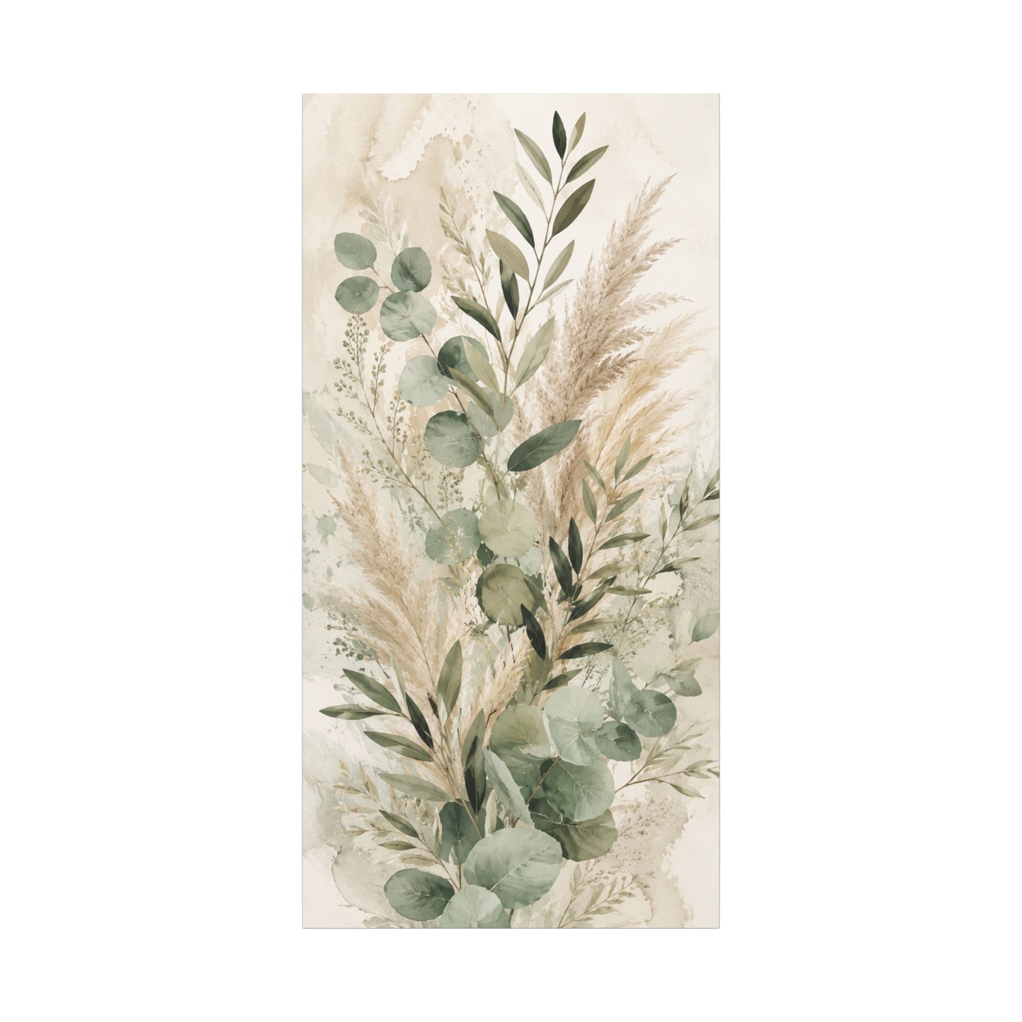 Botanical Eucalyptus Canvas Wall Art – Matte Stretched 1.25"