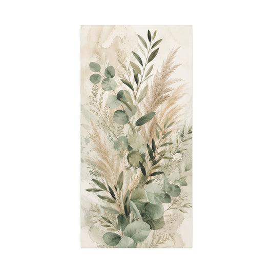 Botanical Eucalyptus Canvas Wall Art – Matte Stretched 1.25"
