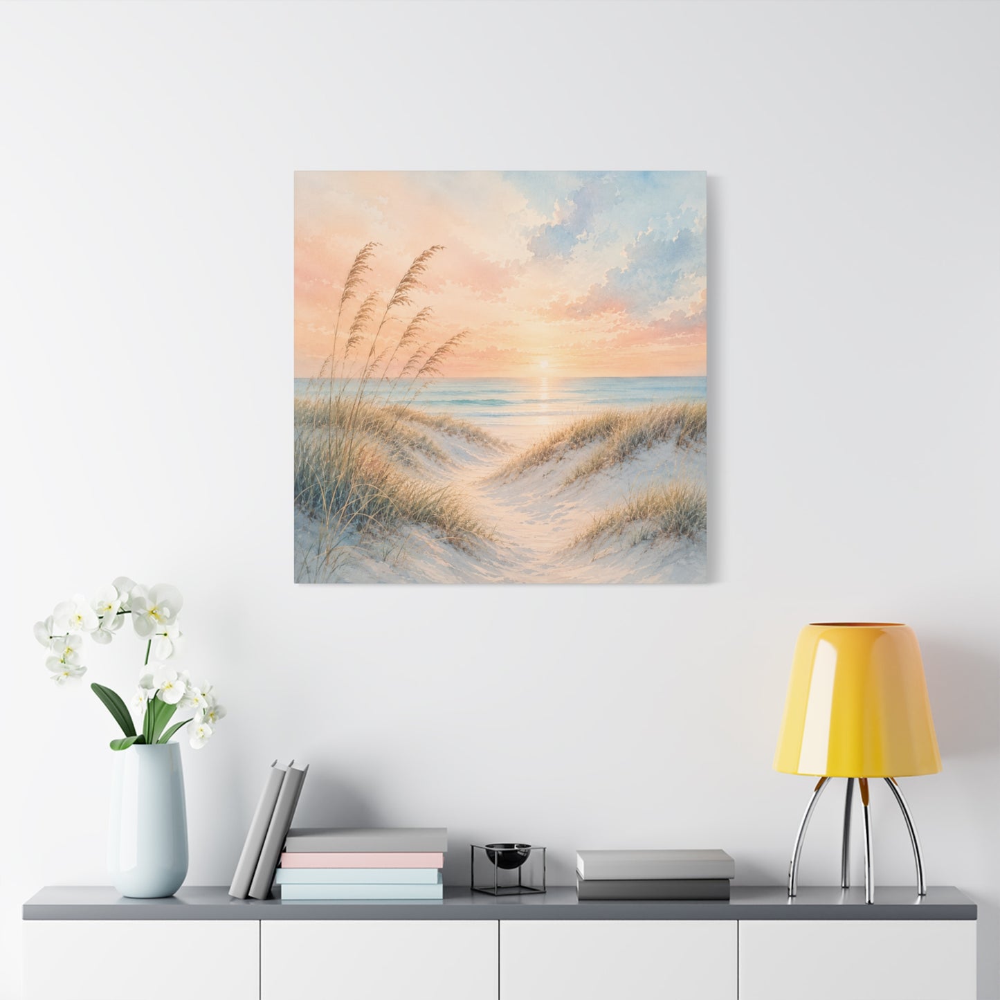 Coastal Sunrise Unframed Canvas Print - Matte Stretched Beach Dune Wall Art