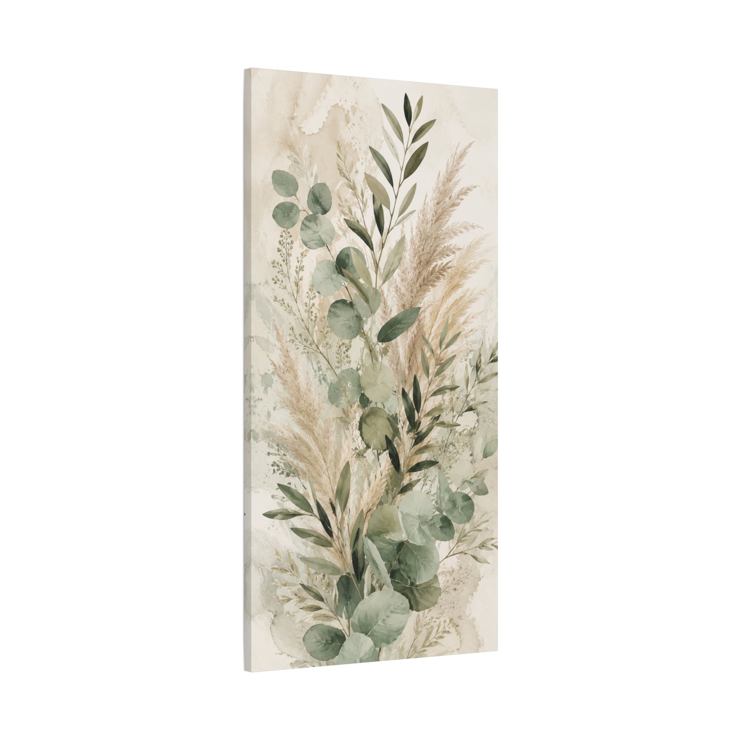 Botanical Eucalyptus Canvas Wall Art – Matte Stretched 1.25"