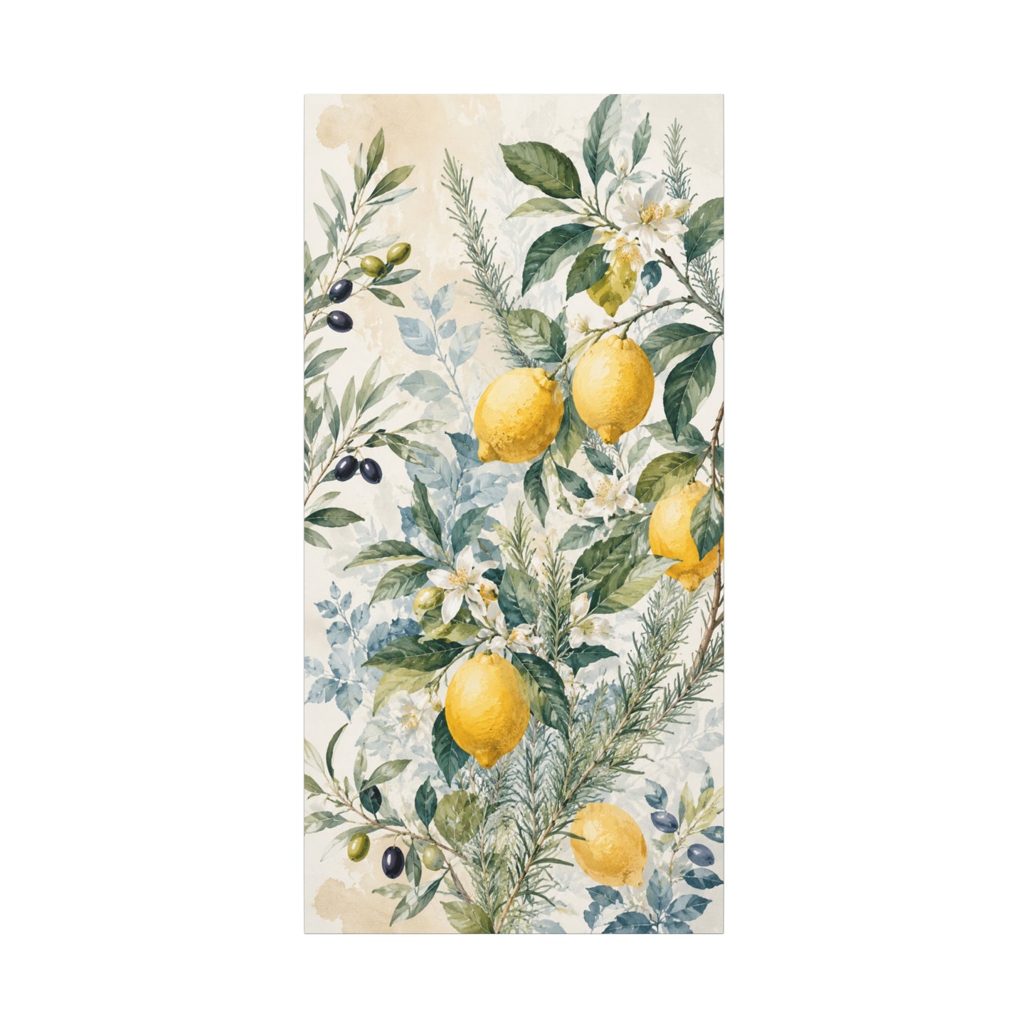 Lemon Branch Matte Canvas Wall Art - Stretched 1.25"