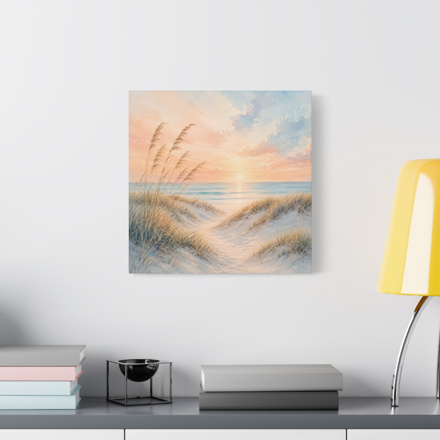 Coastal Sunrise Unframed Canvas Print - Matte Stretched Beach Dune Wall Art