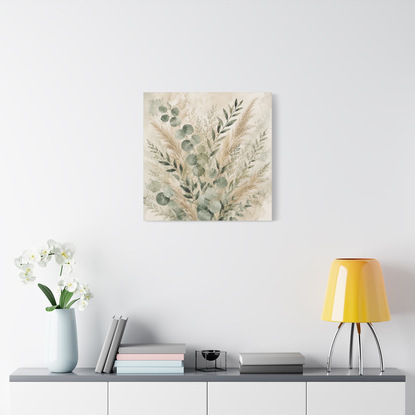Botanical Eucalyptus Canvas Wall Art – Matte Stretched 1.25"