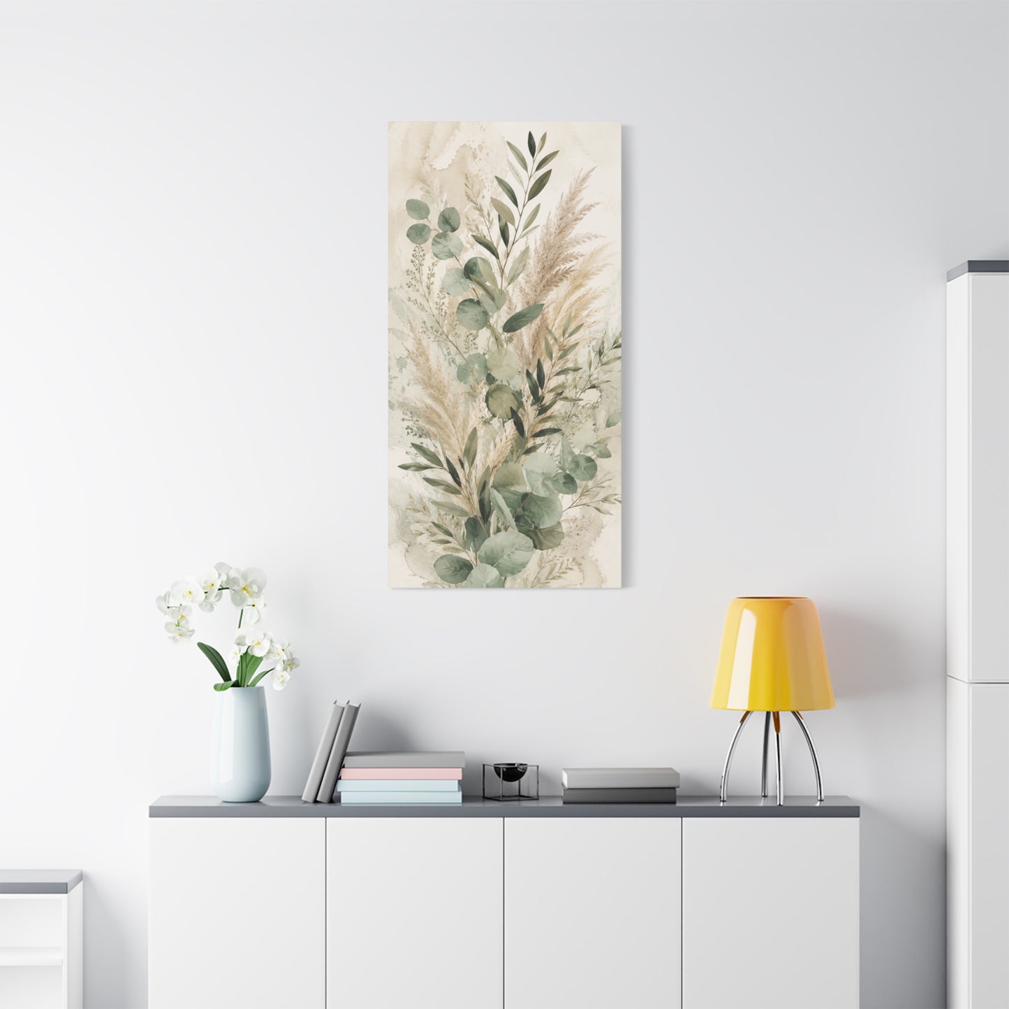 Botanical Eucalyptus Canvas Wall Art – Matte Stretched 1.25"
