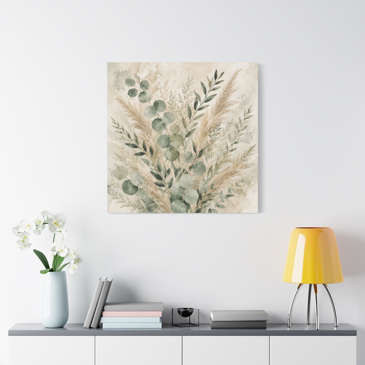 Botanical Eucalyptus Canvas Wall Art – Matte Stretched 1.25"